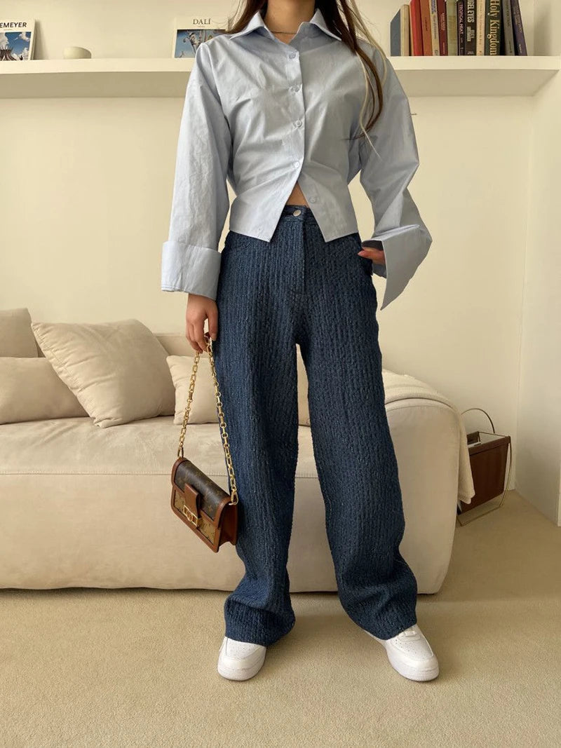 Gidyq Korean Bandage Shirt Women Fashion Backless Sexy Blouse Office Ladies Casual Slim Chic Turn Down Collar Long Sleeve Tops