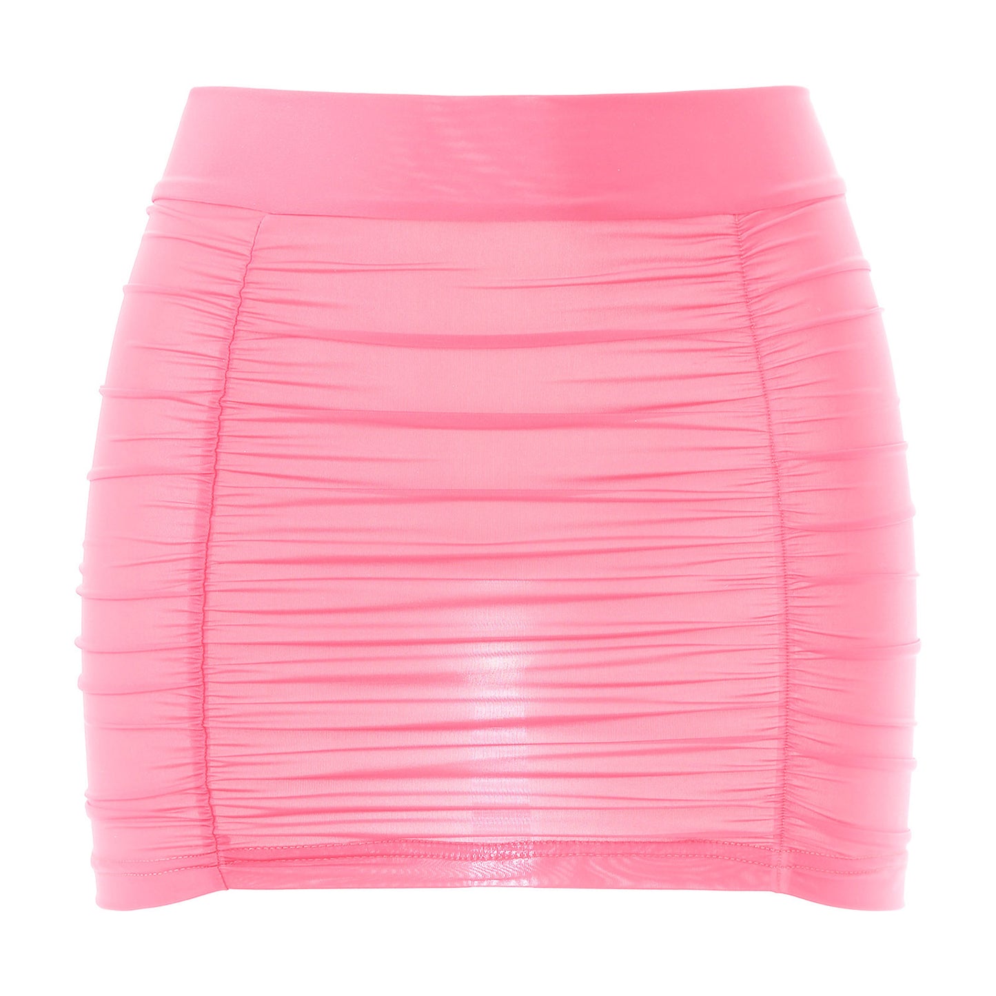 Womens Sexy Bodycon Mini Skirt Ruched Elastic Bands Semi-Sheer Skirt Hip Wrap Lingerie Nightwear Pencil Pole Skirt for Nightclub