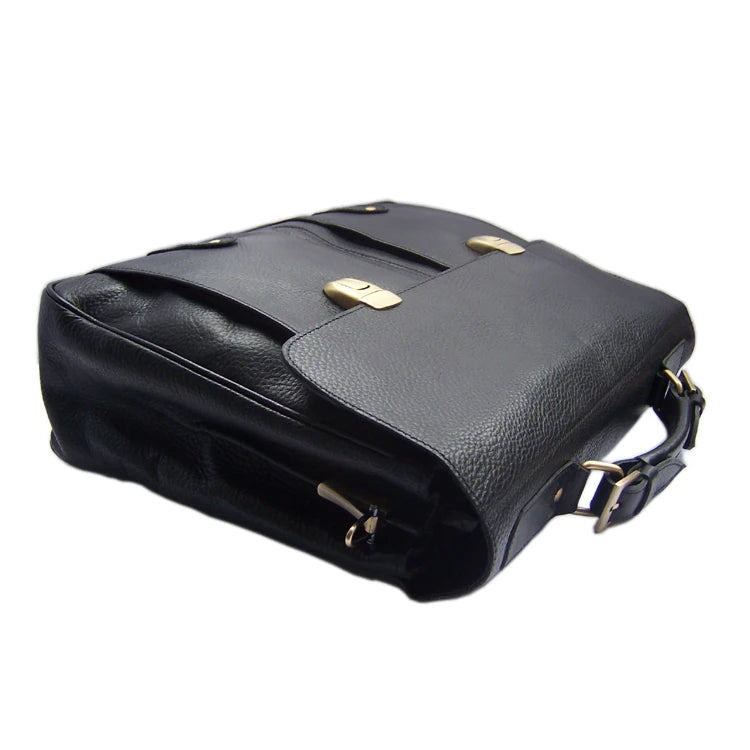 FANCODI Genuine Leather Briefcase men Business Bag Male Portfolio Attache Case Leather 15.6" Laptop Bag Office tote Handbag big