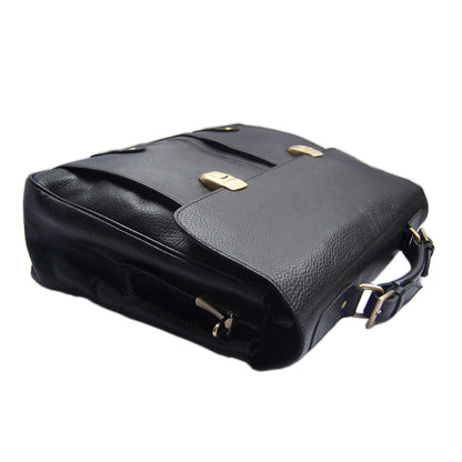 FANCODI Genuine Leather Briefcase men Business Bag Male Portfolio Attache Case Leather 15.6" Laptop Bag Office tote Handbag big