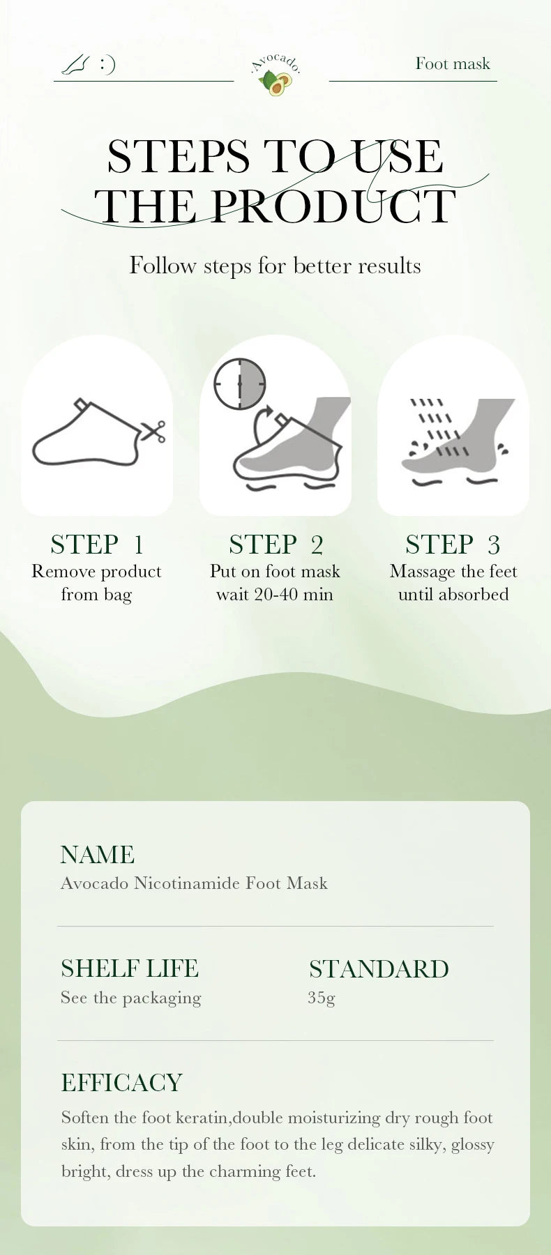 6 Pairs SADOER Fruits Foot Mask Moisturizing Foot Peeling Mask Exfoliating For Feet Spa Pedicure Exfoliant Feet Skin Care