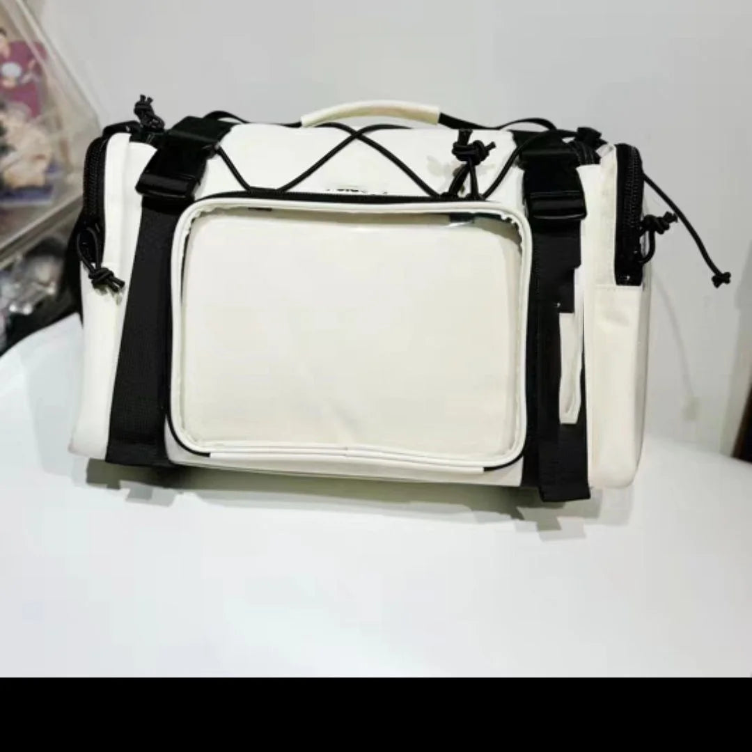 Y2K Cute Lolita Ita Bag Large Capacity Shoulder Crossbody Kawaii Girls Transparent Messenger DIY Display Casual Handbags