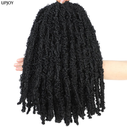 Butterfly Locs Crochet Hair 12 inch Handmade Butterfly Soft Locs Crochet Hair Extensions Synthetic Braiding Hair 12Strands/pack Badiee Stylez