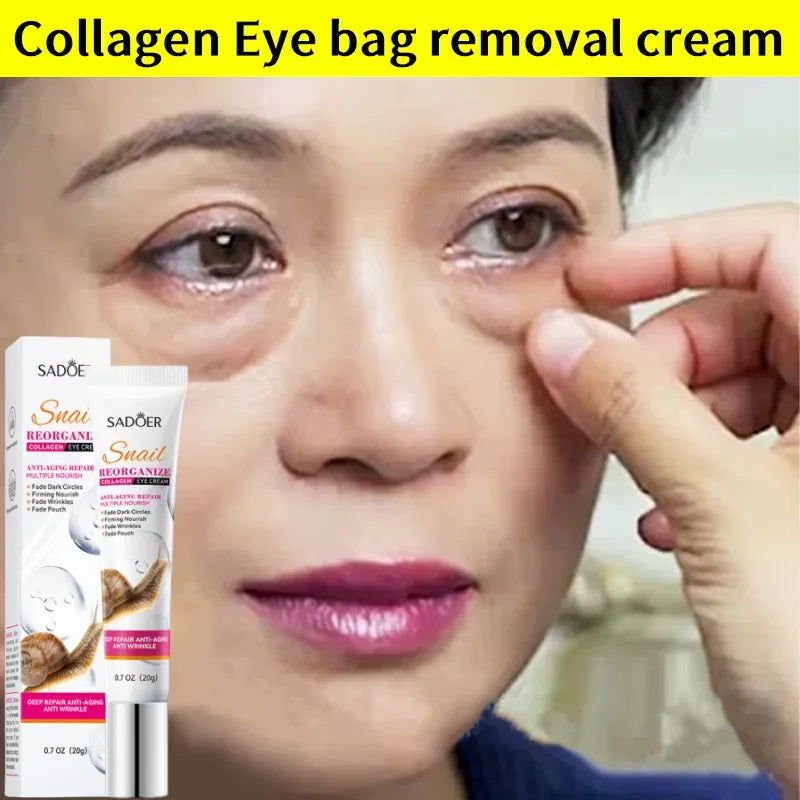 Remove Eyes Bags Eye CreamSnail Collagen Anti Dark Circles Anti-wrinkleMoisturizing Firming Beauty Eyes SkinCare Products
