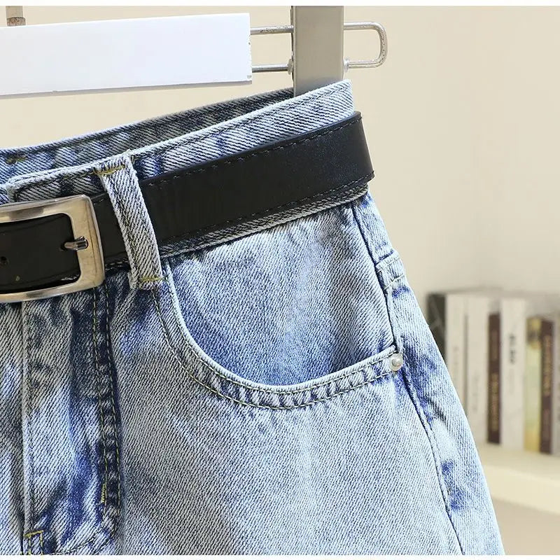 Women's Denim Shorts Summer 2024 New Loose Wide Leg Short Jeans Female Casual Clothes A-line Pants for Women