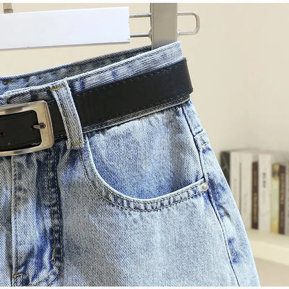 Women's Denim Shorts Summer 2024 New Loose Wide Leg Short Jeans Female Casual Clothes A-line Pants for Women