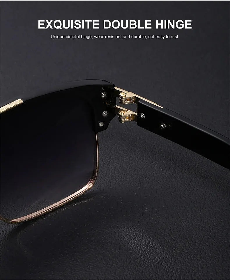 European And American Fashion Sunglasses Transparent Frame Glasses Cross Border Men And Women Retro Square Frame Sunshade Mirror