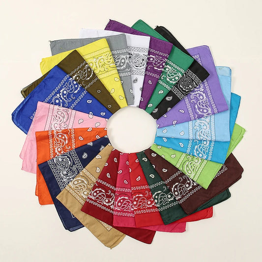 Bohemian Print Bandana Paisley Printed Headbands Hiphop Kerchief Outdoor Unisex Headband Wrist Wraps Face Mask Handkerchief