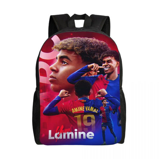 Lamine Y-Yamal Children Backpack for Kids Girls Boys Football Sports Backpacks Kawaii Daycare Child School Bag 1 15 inches