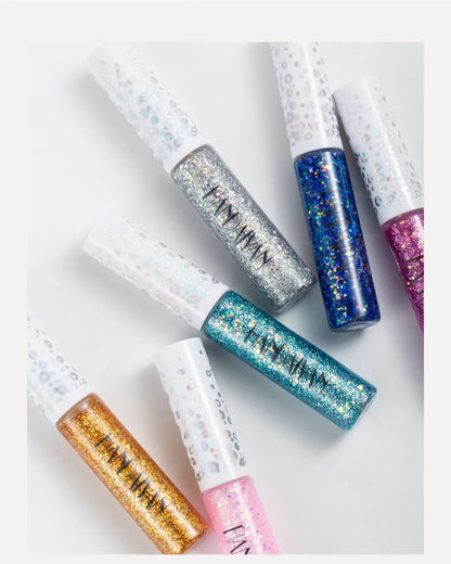 12 Colors Shiny Eye Liners Cosmetics For Women Pigment Silver Rose Gold Color Glitter Liquid Eyeliner Metallic Colorful Makeup