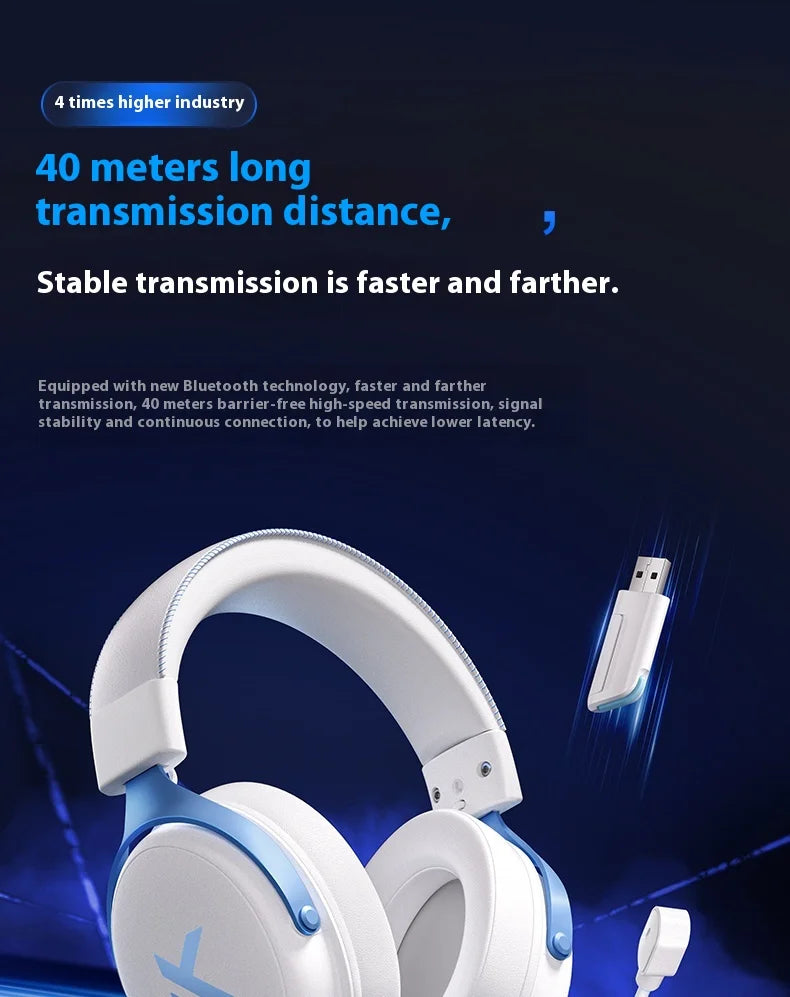 MCHOSE V9 pro Wireless Bluetooth Headset Low Delay Three Mode Microphone Noise Reduction Dynamic Sound for Office And Gaming Badiee Stylez