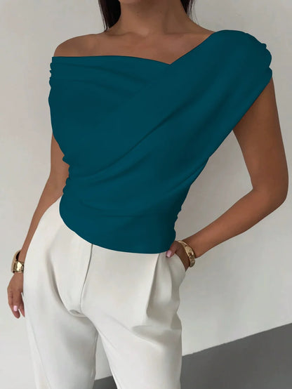 Fashion Tops Tee Woman Solid Sleeveless Shirts Ladies Camisas Mujer Summer Casual Sexy Blouse Shirt Women Clothing Blusas Sea Blue