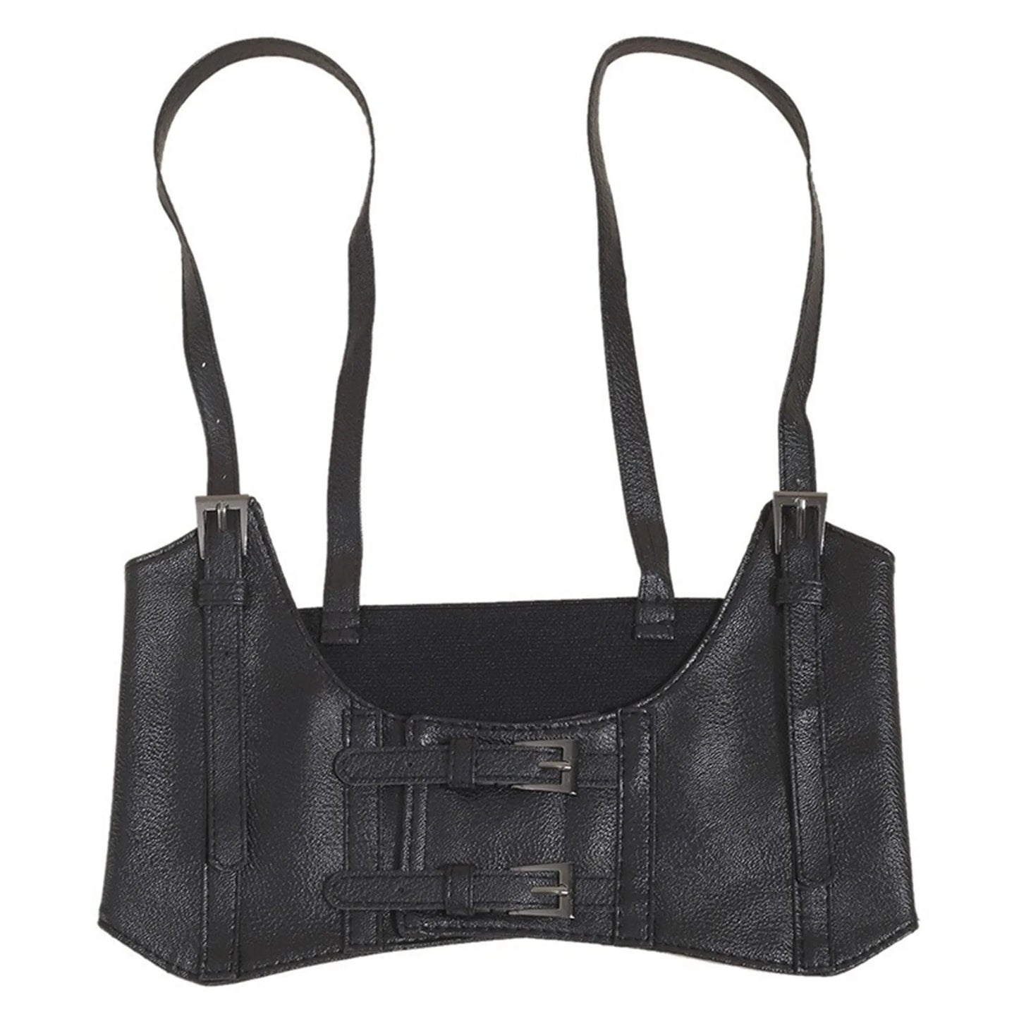 Women's Waist Belt Underbust Corset PU Leather Adjustable Punk Cummerbund Corset Wide Belts Dress Costume Waistband Cincher 1PC