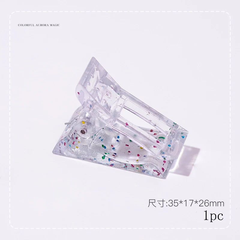 Acrylic Nail Clip Transparent Gel Quick Building Nail Tips Clips Fingernail Extension UV Clamps Manicuring Art Builder Tools Set Q42201-5