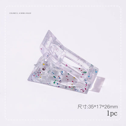 Acrylic Nail Clip Transparent Gel Quick Building Nail Tips Clips Fingernail Extension UV Clamps Manicuring Art Builder Tools Set Q42201-5