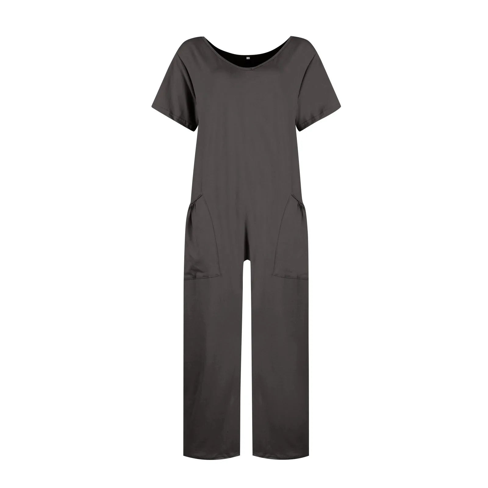 jumpsuit women Fashion Casual Short Sleeve Jumpsuits Loose and comfortable Pullover bodysuit With Pockets trend monos largos Badiee Stylez