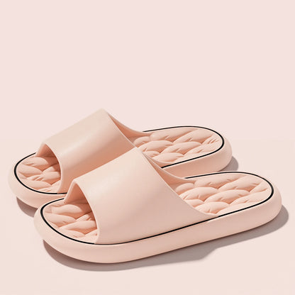 Super Light Soft Slippers Simple Fashion Slides EVA Elastic Shoes Colorful Sneakers In Door Bathroom Flip Flops Pink