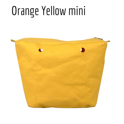 TANQU New Waterproof Inner Bag Organizer Insert Zipper Pocket for Classic Mini Obag Canvas Material for O Bag orange yellow mini CHINA