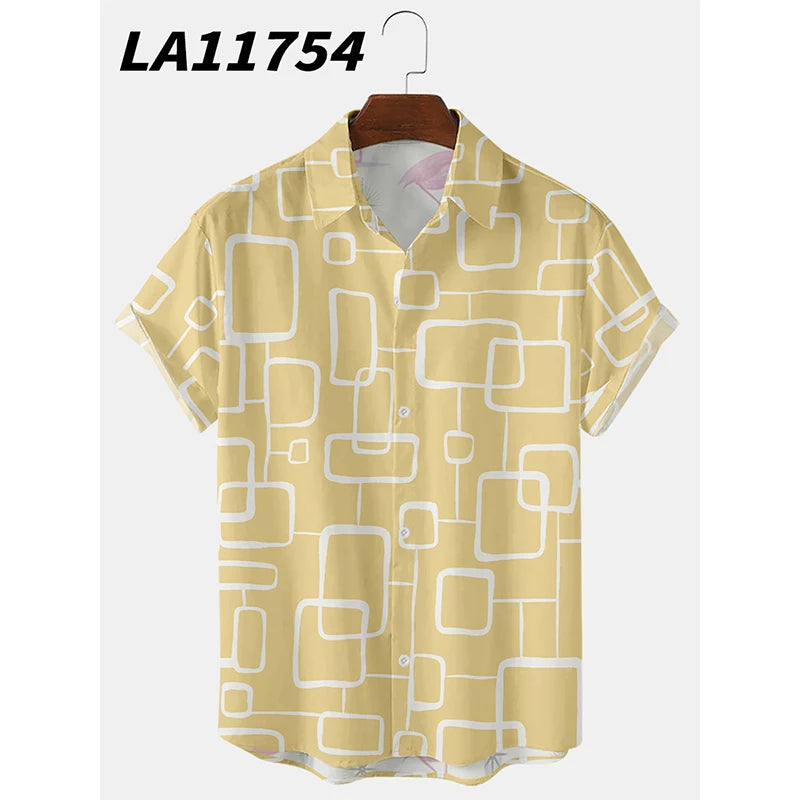 2024 Men's Shirts Creative Panda Printed Short Sleeve Shirt Men Street Summer Hawaii Beach Retro Harujuku For Badiee Stylez