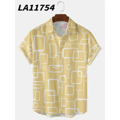 2024 Men's Shirts Creative Panda Printed Short Sleeve Shirt Men Street Summer Hawaii Beach Retro Harujuku For Badiee Stylez