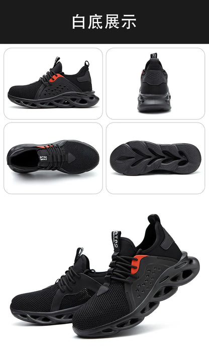 48 Size Steel Toe Cap Light Breathable Sneaker For Men Unisex Work Safety Shoes  Anti-smash And Anti-puncture Safety Sneakers - Badiee Stylez