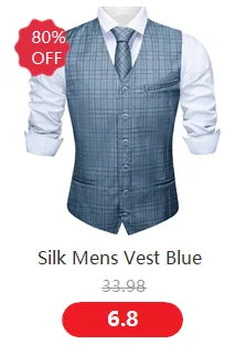 Luxury Vest for Men Gold Solid Silk Satin Waistcoat Bowtie Tie Set Sleeveless Jacket Wedding Formal Male Gilet Suit Barry Wang