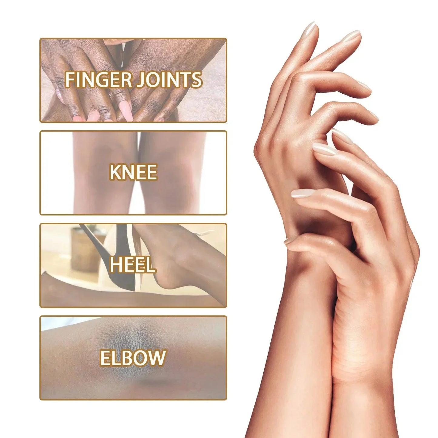 Dark Knuckles Fast Brighten Serum Elbows Hands Knee Armpits Brightening Serum Clarify Black Skin Lighten Stains Remover Essence