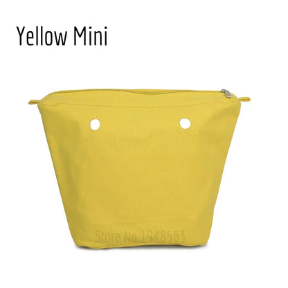 TANQU New Waterproof Inner Bag Organizer Insert Zipper Pocket for Classic Mini Obag Canvas Material for O Bag Yellow Mini CHINA