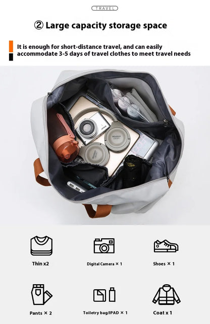 Large Capacity Travel Gym Bag Short-distance Luggage Portable Fitness Bags Shoulder Crossbody Handbags Men's Sports Waterproof B