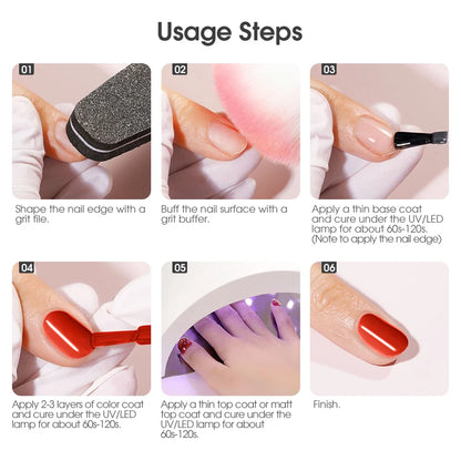 ROSALIND Hot-sale Bottle Gel Nail Polish Vernis Semi Permanent Primer Top Coat Bright Classic For Nail Art Design LED/UV Lamp