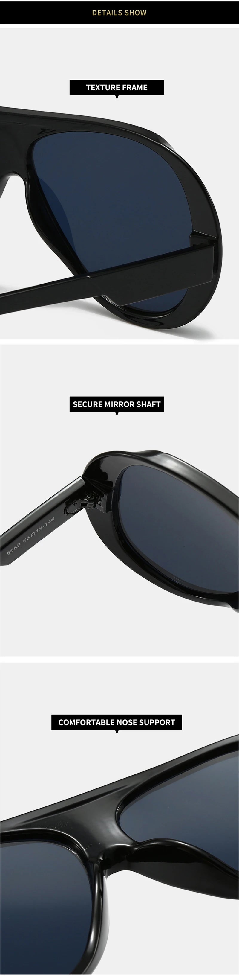 SHAUNA Fashion Oversized Pilot Men Sunglasses Retro Gradient Mirror Shades UV400 Women Sun Glasses