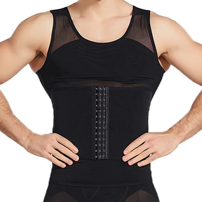 Mens Body Shaper Compression Vest Abdomen Shapewear Tummy Slimming Sheath Gynecomastia Shapers Corset Waist Trainer Fajas Tops Badiee Stylez