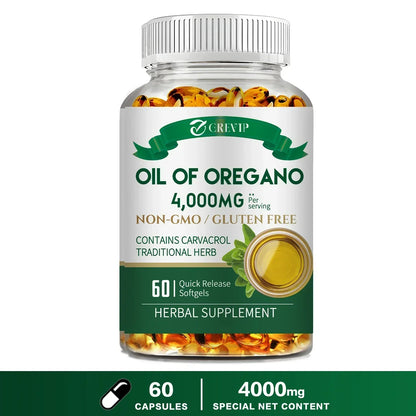 Oil of Oregano Capsules - Promotes Digestion and Intestinal Health, Antioxidant, Enhances Immunity 60 Capsules