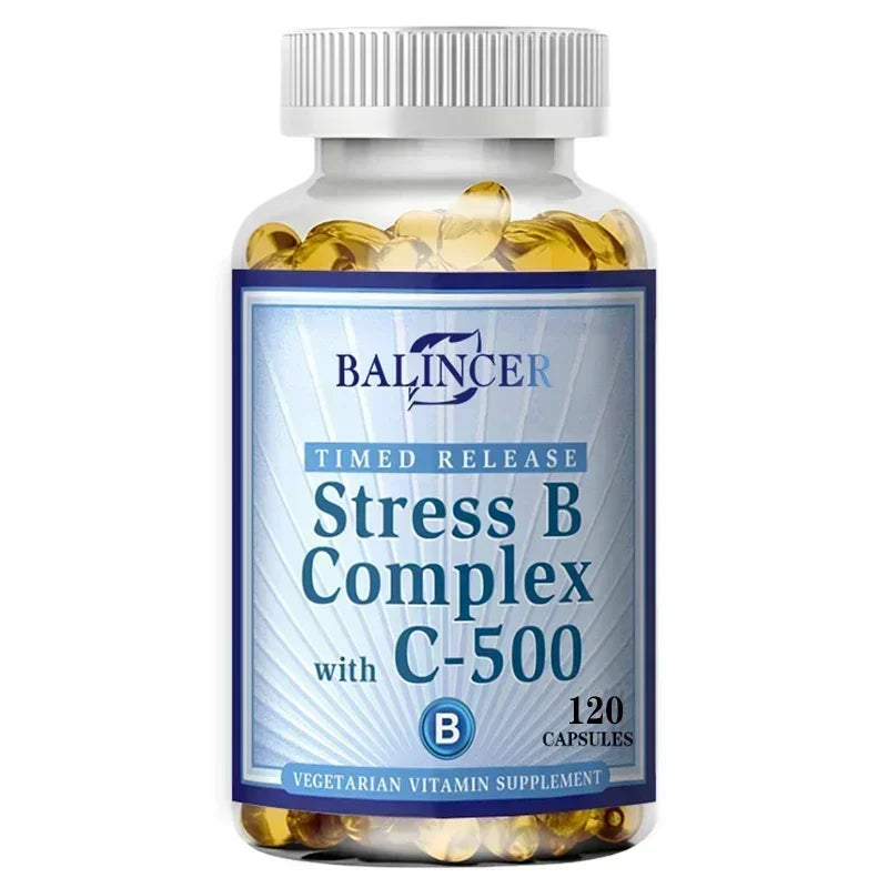 Vitamin B Complex - Supports Energy, Nervous System Health, Boosts Immunity, Antioxidant Supplement-120 Capsules 120 count-1 bottle