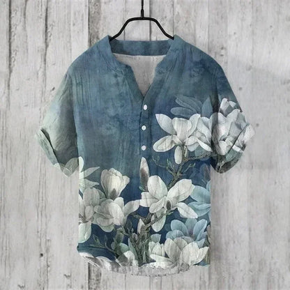 Men's 3D printed men's casual button up long sleeved shirt men's four season top men's 5XL size Q9