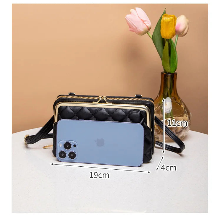 Fashion Women Luxury Leather Single Shoulder Bags Ladies Large Capacity Crossbody Mobile Phone Purse Female Messenger Wallet