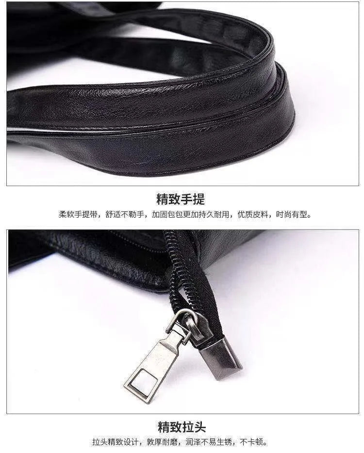 Vintage Large Capacity Tote Bag, Retro Vegan Shoulder Bag, Women's Casual Handbag For Commute ,Trendy Handbag with Soft Leather