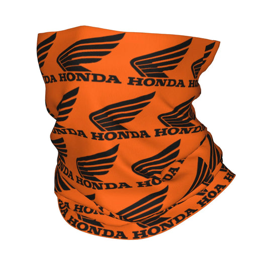Custom H-Hondaes Motorcycle Rider Winter Headband Neck Warmer Women Men Ski Running Tube Scarf Moto Face Bandana Gaiter 1 Bandana