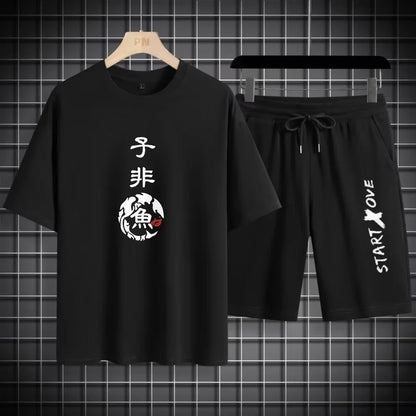 Summer Quick Drying Men's Sets Fashion tracksuits Casual Breathable Short Sleeve 3D Printed Sports T-shirt+Shorts Basketball Set Badiee Stylez