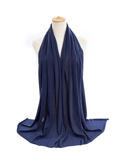 Hot selling stretch jersey turban african headband solid color super soft extra long breathable headband for women