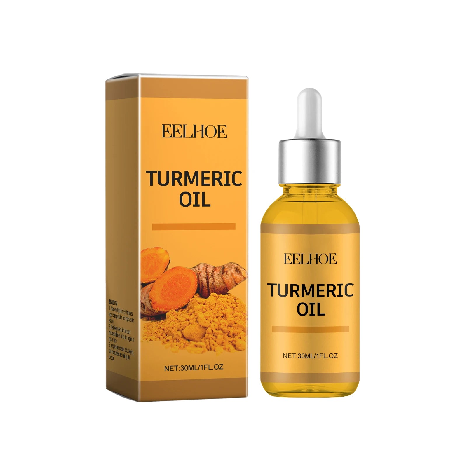 Turmeric Facial Oil Lightening Face Moisturizing & Skin Repair Smooth Deep Moisturizing Brightening Skin Care Essence Oil 30ml Boxed