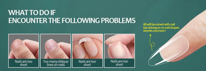 NAILPOP Soft Gel Nail Tips 600PCS Pre-Buff Full Cover Coffin Almond Oval Shaped Nail Extenison Tips Half Matte Gel X Fake Nails