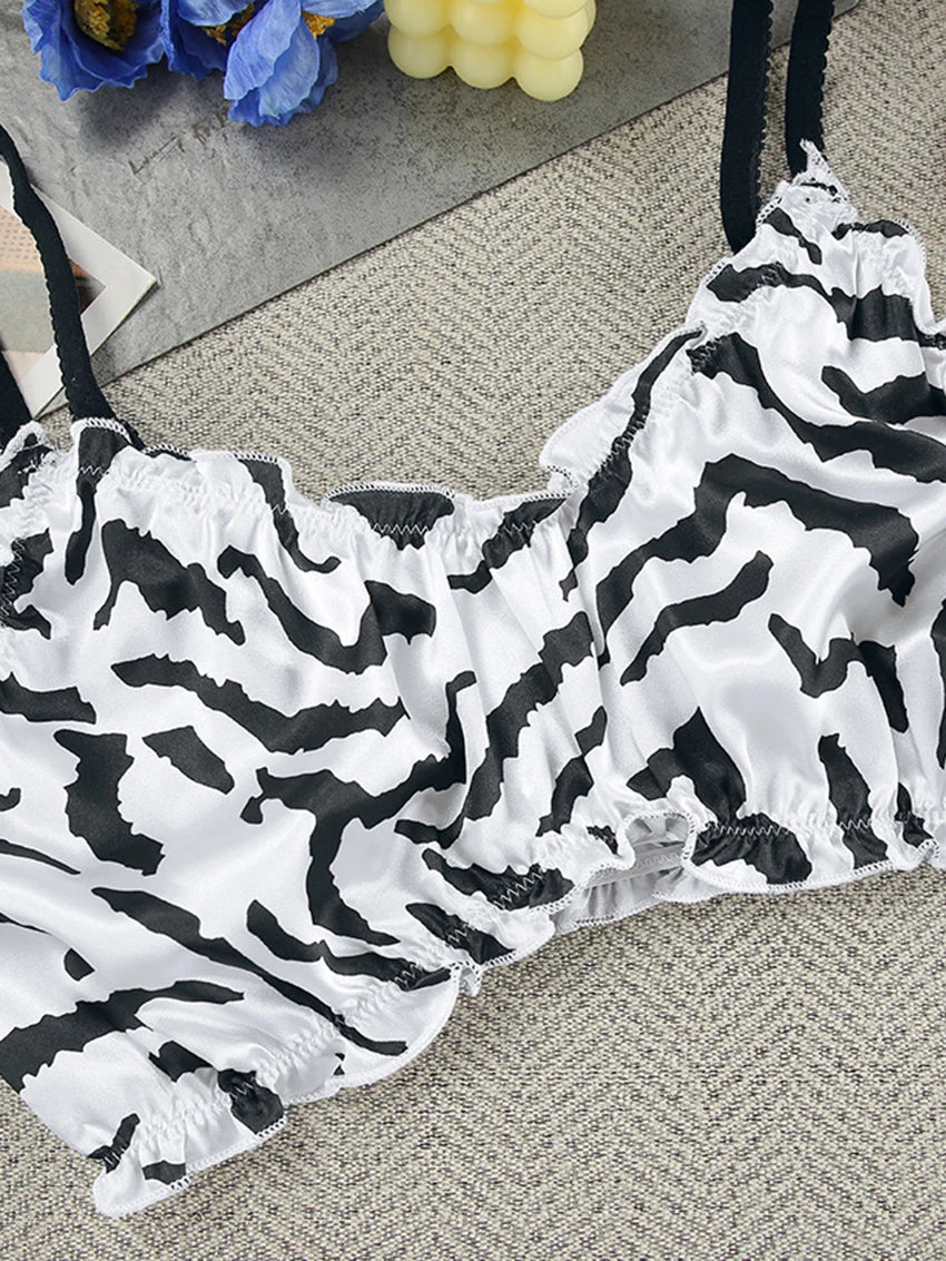 Marthaqiqi Printing Women Sleepwear 2 Piece Set Tank Tops Pajamas Crop Top Spaghetti Strap Nightgowns Shorts Casual Nightie Suit