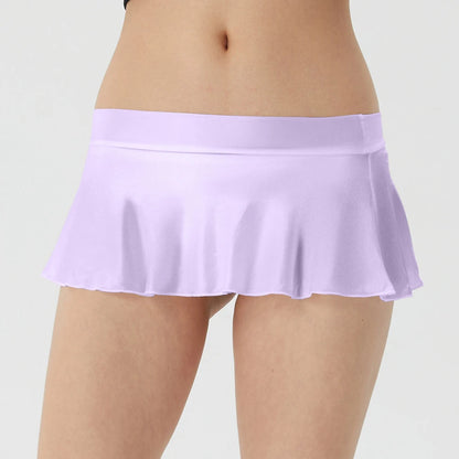 Women's Erotic Super Short Skirts Night Dress Wet Look Party Mini Skirt Sexy Lingerie Wine Red Pink Black