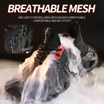 48 Size Steel Toe Cap Light Breathable Sneaker For Men Unisex Work Safety Shoes  Anti-smash And Anti-puncture Safety Sneakers - Badiee Stylez