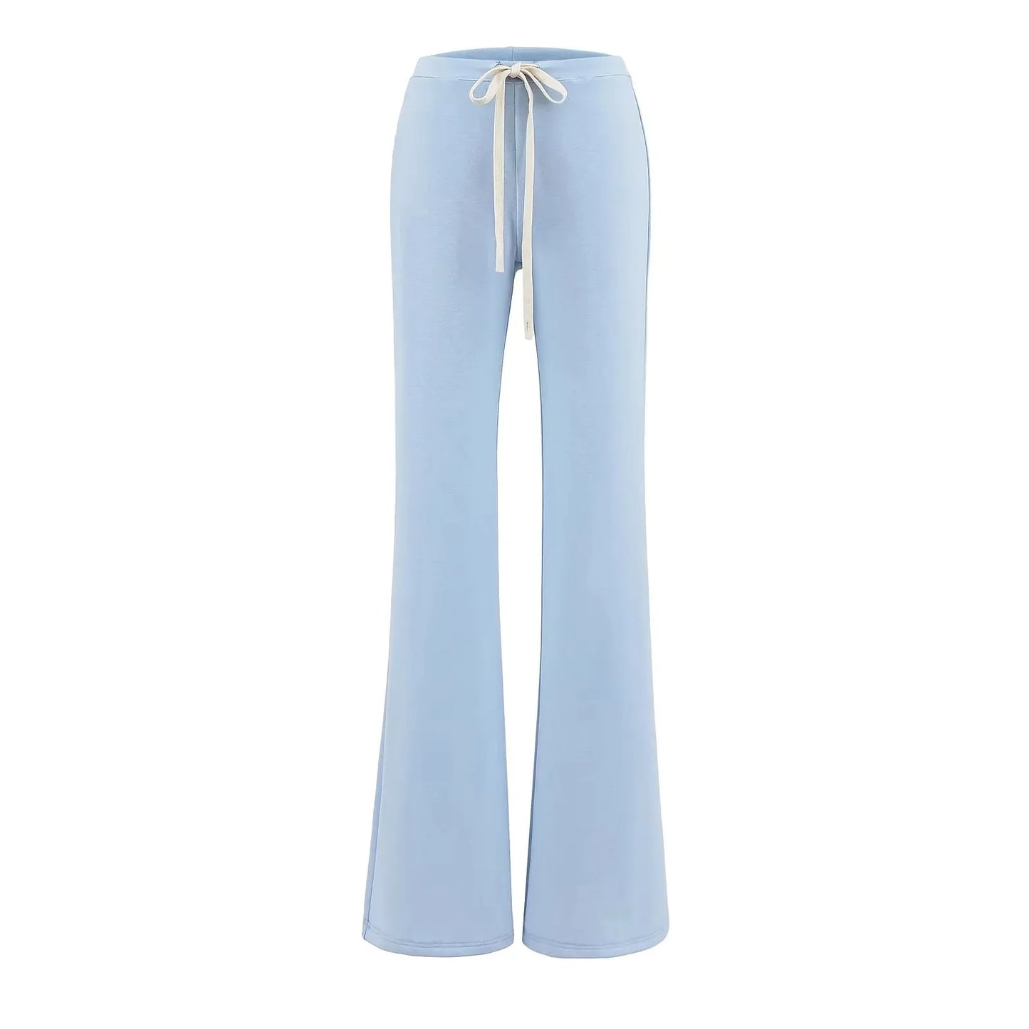 High waisted wide leg micro flared pants spring new style with a drooping feel, home stretch casual pants pantalones mujer