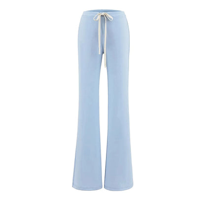 High waisted wide leg micro flared pants spring new style with a drooping feel, home stretch casual pants pantalones mujer