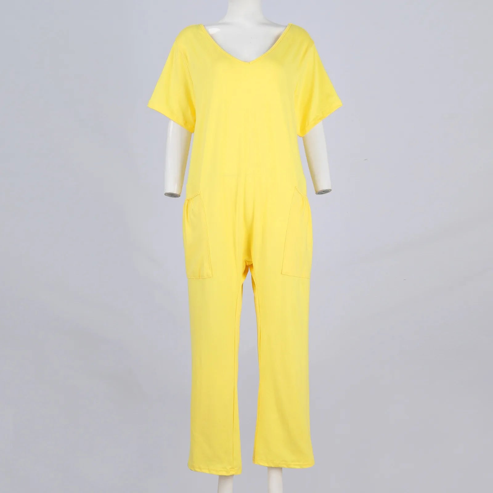 jumpsuit women Fashion Casual Short Sleeve Jumpsuits Loose and comfortable Pullover bodysuit With Pockets trend monos largos Badiee Stylez