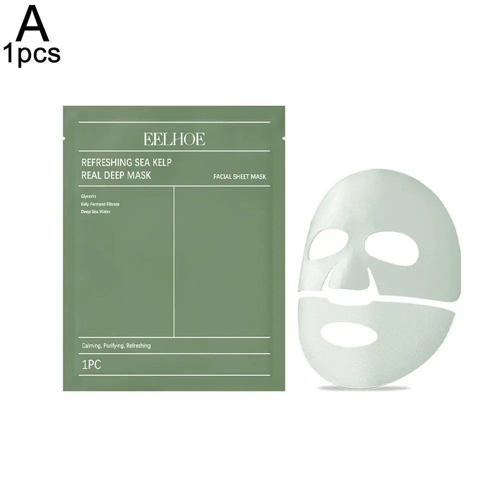 1/4Pcs Deep Collagen Overnight Face Mask Seaweed Collagen Essence Hydrating Overnight Hydrogel Mask Improve Elasticity, Firming 1pc