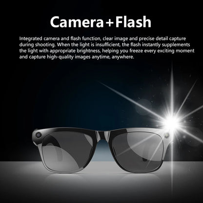 Xiaom 8K HD Smart Glasses Chat GPT 100MP Camera Bluetooth Call 260Mah Battery Voice Assistant Control Smart Glasses for Men Badiee Stylez